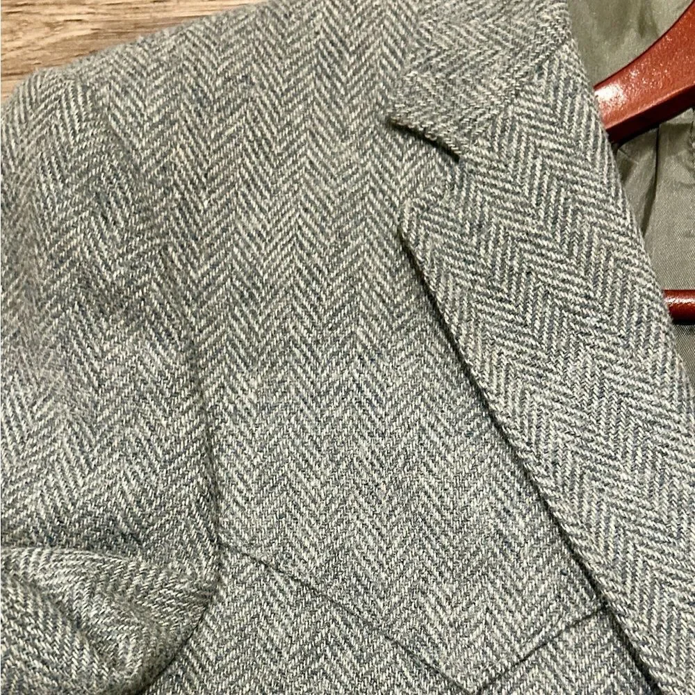Western Blazer Jacket Coat Size 44 Vintage Cowboy Rodeo Tradition Herringbone